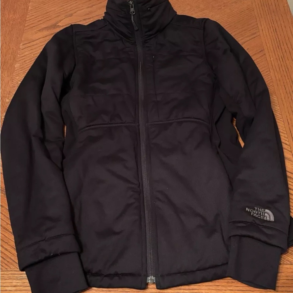 The North Face Womens Pseudio Hooded Lightly Insulated Athletic Jacket, Black, S